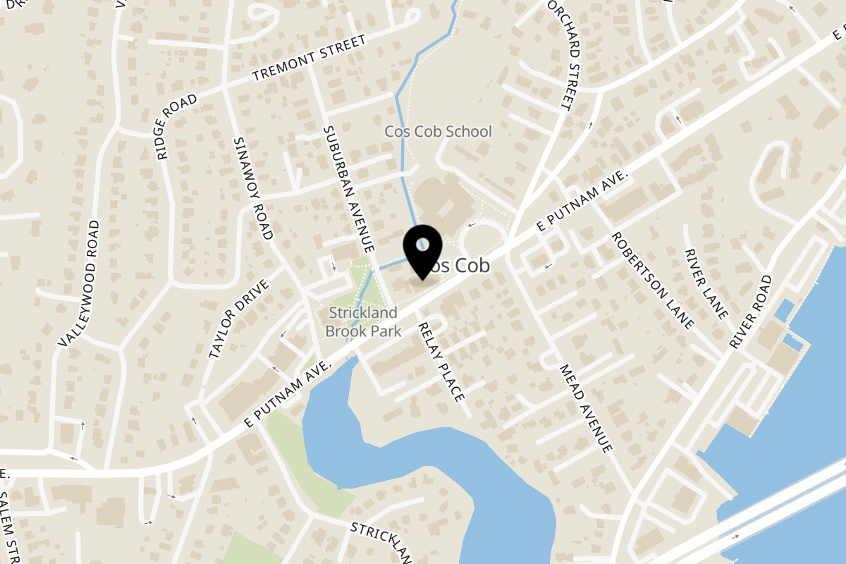 Map showing the location of GELATO&Cioccolato on 232 E Putnam Ave in Cos Cob